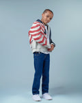 Kids USA Flag Leather Jacket