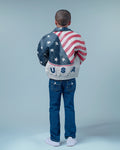 Kids USA Flag Leather Jacket