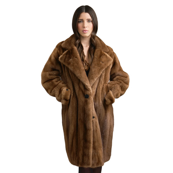 Mink Single Breasted Classic Trench Coat