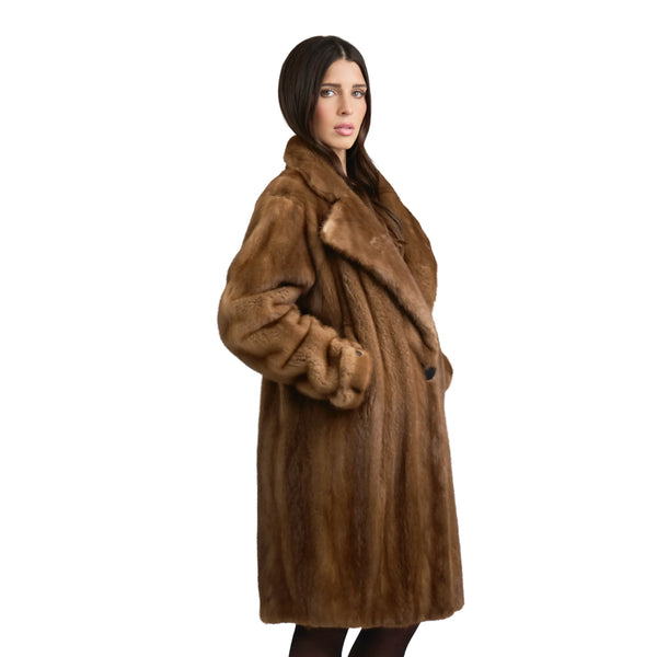 Mink Single Breasted Classic Trench Coat