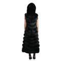 Full Length Fox Fur Chevron-Cut Vest