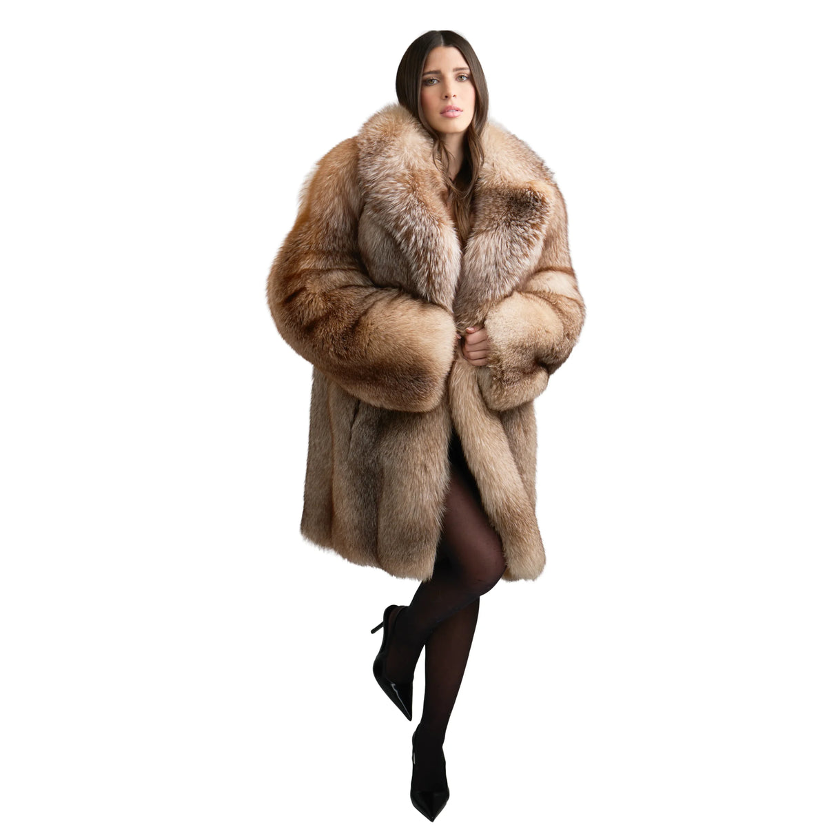 FOXEY シルク 中綿 ベスト ジレ ヌートリア ファー 黒 40 L 3/4 Women Full Skin Fox Fur Stroller Coat – Daniel's Leather