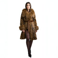 Mink Three Quarter Coat with Fox Trim