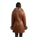 3/4 Shearling with Fox Trimming and Belt