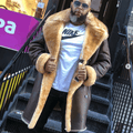 Chocolate Double Breasted Shearling Coat