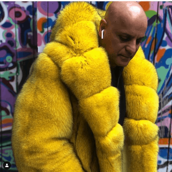 Yellow Long Fox Coat