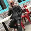 Shearling Coat With Fox Collar
