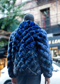 Natural Crosscut Chinchilla Bomber