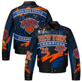 New York Knicks 2026 Championship Limited-Edition Swarovski Crystal Leather Jacket (Pre-Order)