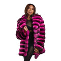 3/4 Chinchilla Coat with Full Collar