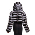 Cropped Chinchilla with Hood