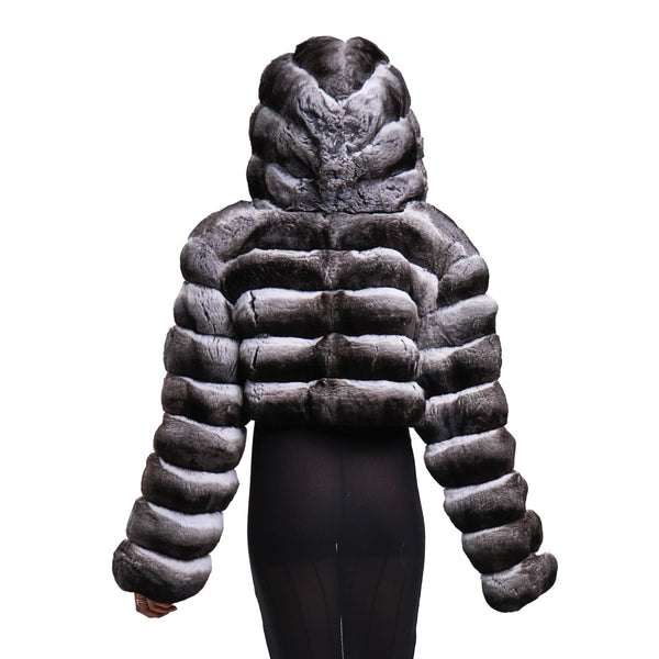Cropped Chinchilla with Hood