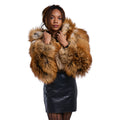 Fox Fur Cropped with Hood