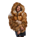 Fox Fur Cropped with Hood