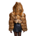 Fox Fur Cropped with Hood