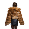 Fox Fur Cropped with Hood