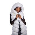 Full Length Fox Fur Chevron-Cut Vest