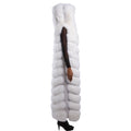Full Length Fox Fur Chevron-Cut Vest