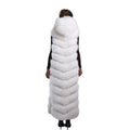 Full Length Fox Fur Chevron-Cut Vest