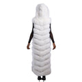 Full Length Fox Fur Chevron-Cut Vest