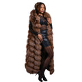 Full Length Fox Fur Chevron-Cut Vest