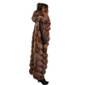 Full Length Fox Fur Chevron-Cut Vest