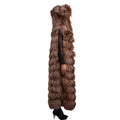 Full Length Fox Fur Chevron-Cut Vest