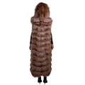 Full Length Fox Fur Chevron-Cut Vest