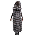 Full Length Fox Fur Chevron-Cut Vest