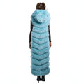 Full Length Fox Fur Chevron-Cut Vest