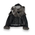 Women's Biker Shearling with Fox Collar