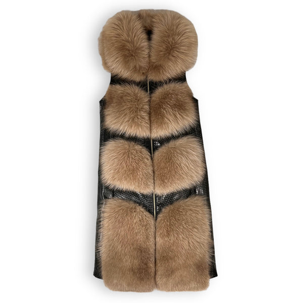 Leather and Fox 7/8 Vest