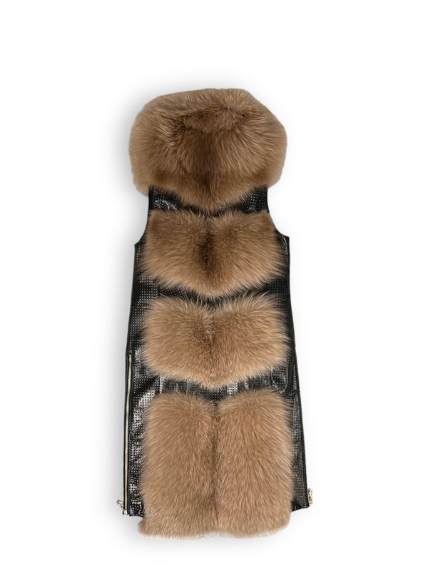 Leather and Fox 7/8 Vest