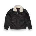Black Classic Leather Bomber