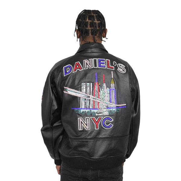 Skyline Leather Jacket Blinged Out