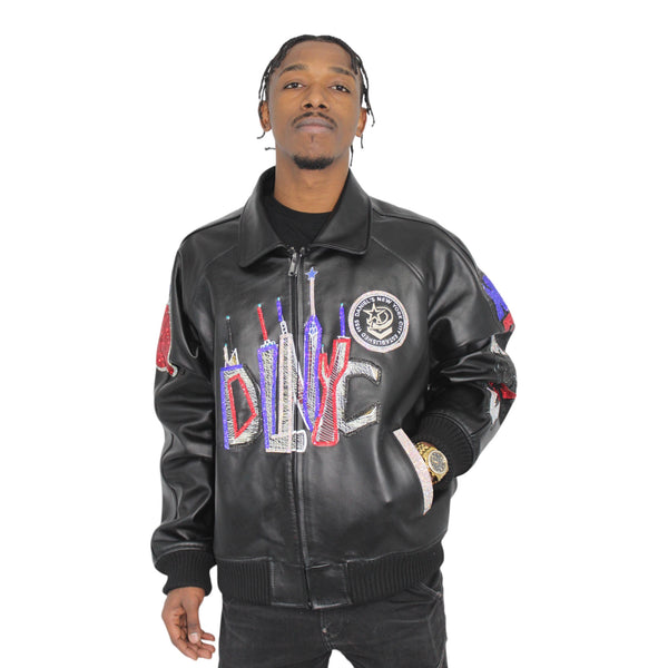 Skyline Leather Jacket Blinged Out
