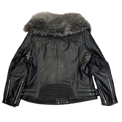 Men's Moto Jacket with Fox Collar