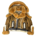 Suede Biker Shearling with Fox Fur