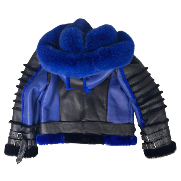 Biker Shearling with Fox Collar