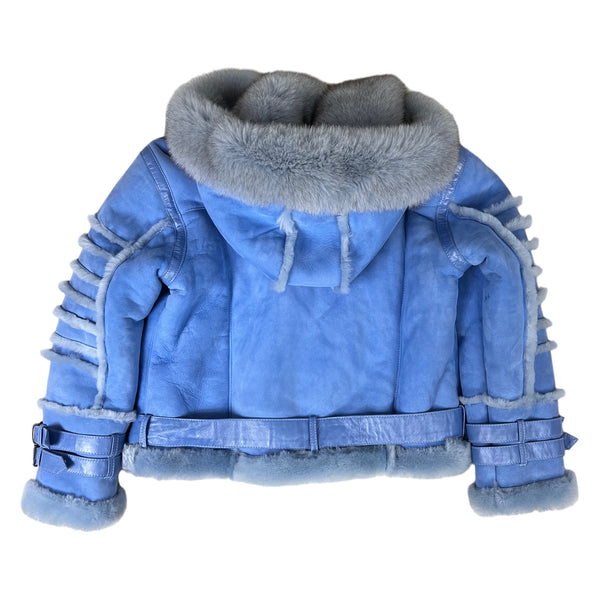 Biker Shearling with Fox Collar
