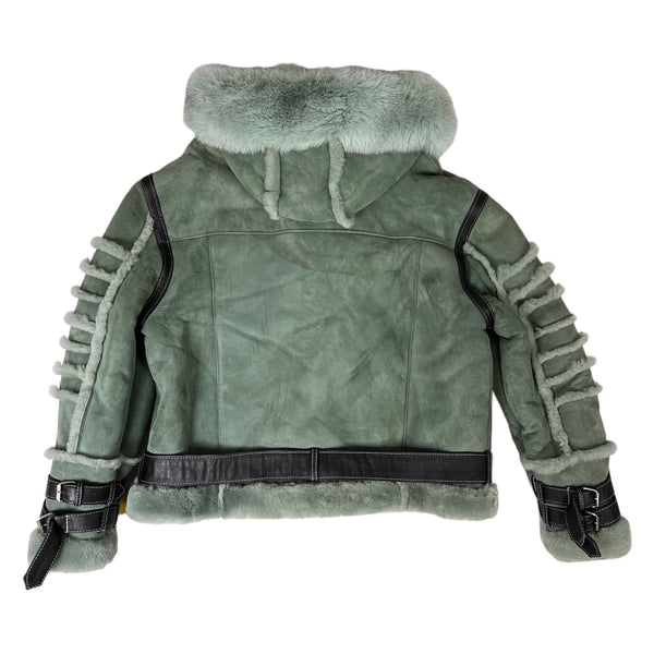 Biker Shearling with Fox Collar