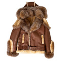 Biker Shearling with Fox Collar
