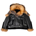 Biker Shearling with Fox Collar