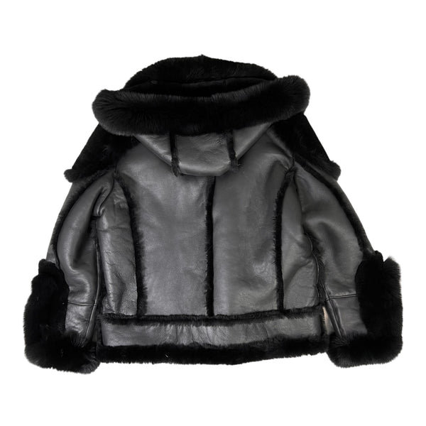 Biker Shearling with Fox Collar