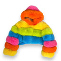 Rainbow 02 Cropped Fox with Hood