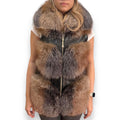 Golden Leather and Fox 3/4 Vest