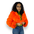 Layered Fox Cropped Bolero with Hood
