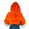 Layered Fox Cropped Bolero with Hood
