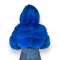 Layered Fox Cropped Bolero with Hood