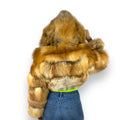Layered Fox Cropped Bolero with Hood